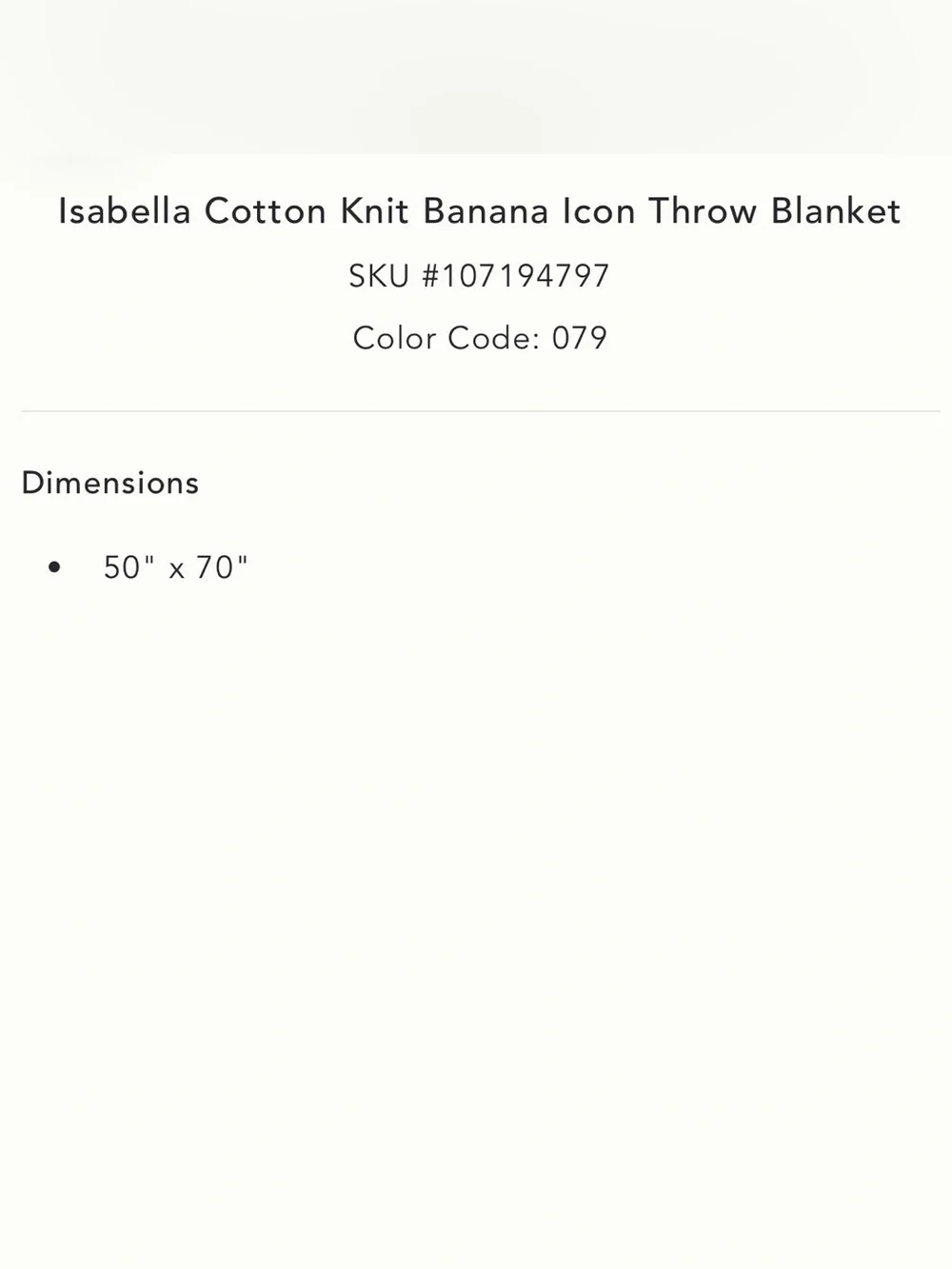 Isabella Cotton Knit Icon Banana Throw Blanket from Anthropologie